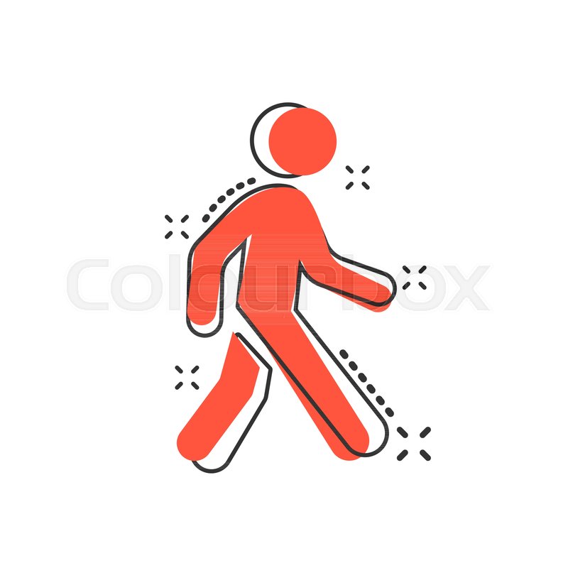 800x800 Vector Cartoon Walking Man Icon In Stock Vector Colourbox