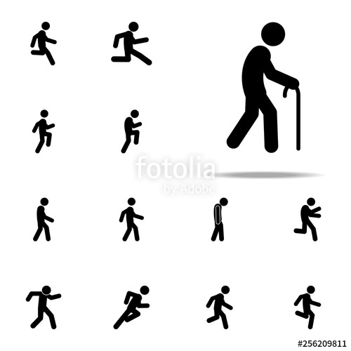 500x500 Man, Walk Icon Walking, Running People Icons Universal Set