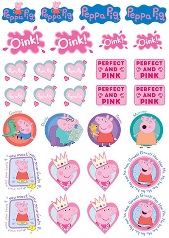 340x480 Peppa Pig Icons Sheet Edible Image