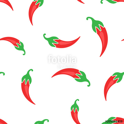 500x500 Chili Pepper Icon Seamless Pattern Background Business Concept