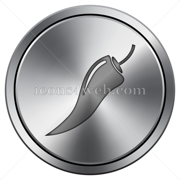 600x600 Pepper Icon Round Icon Imitating Metal