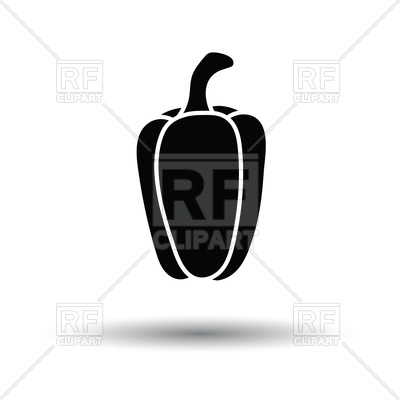 400x400 Silhouette Of Pepper Icon Vector Image Of Signs, Symbols, Maps