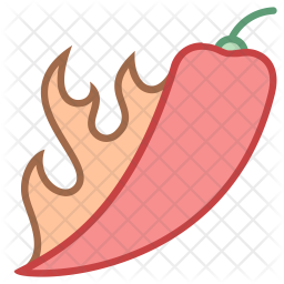 256x256 Chili Pepper Icon Of Colored Outline Style