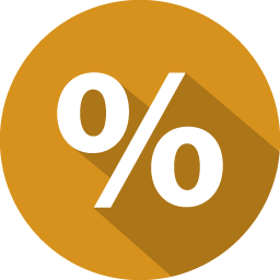 256x256 Percentage Icon Flat Iconset Graphicloads