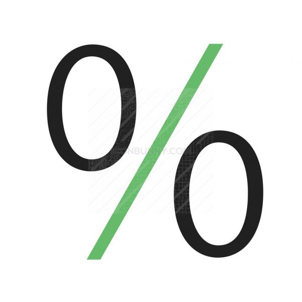 600x600 Percentage Line Green Black Icon
