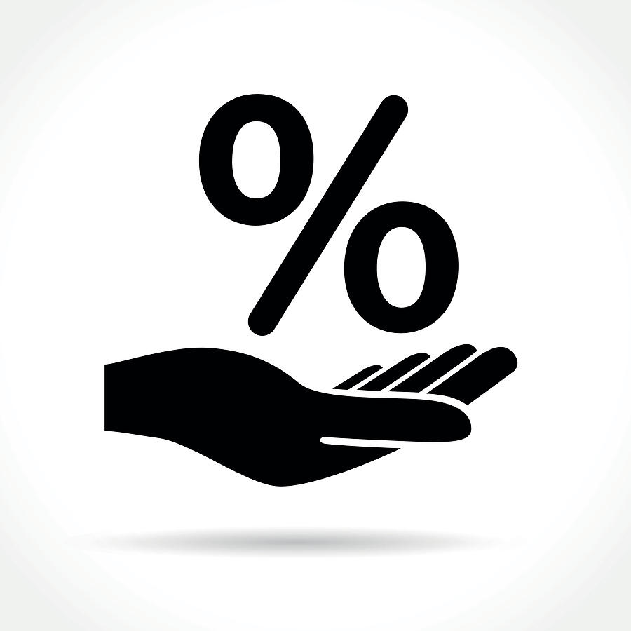 900x900 Hand And Percentage Icon