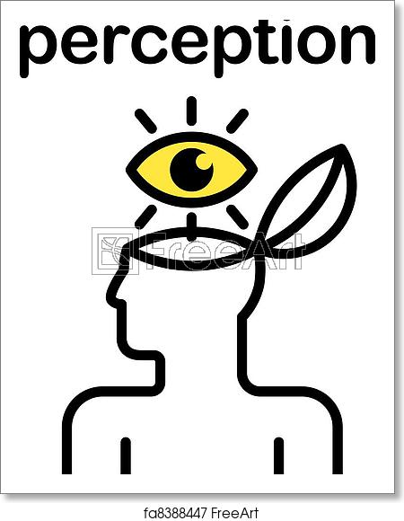 450x580 Free Art Print Of Perception Icon Illustration Of Eye In Stylized