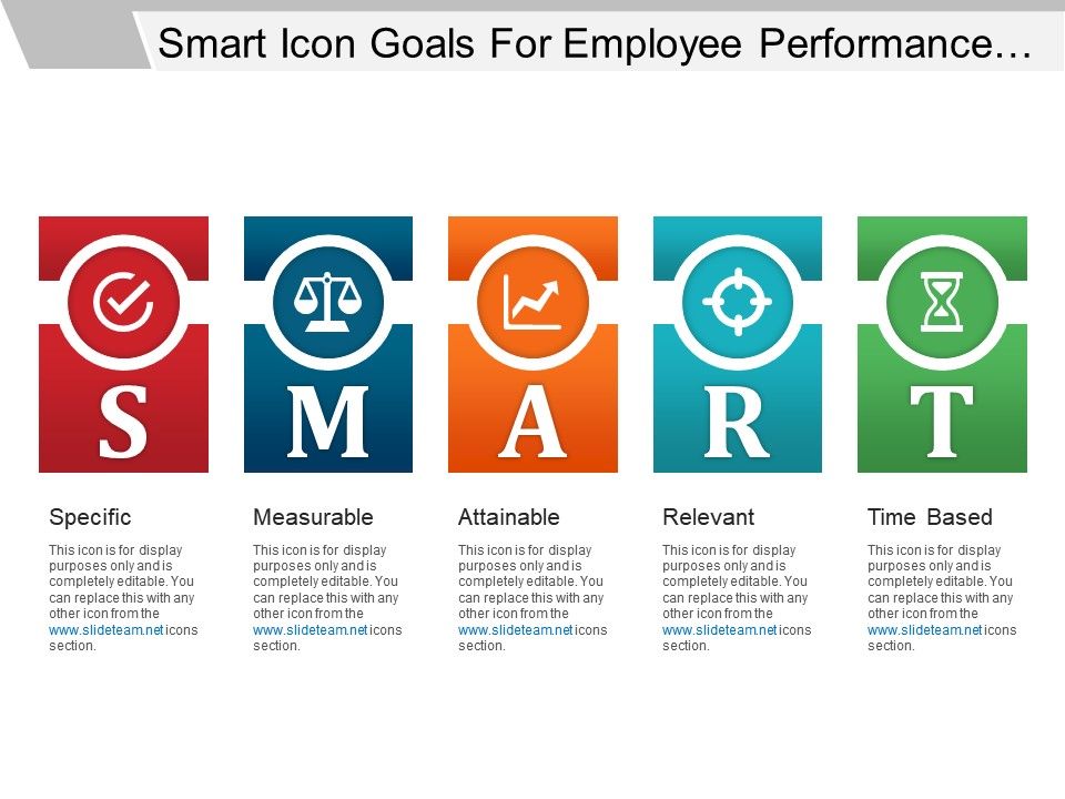 960x720 Smart Icon Goals For Employee Performance Management Ppt Design