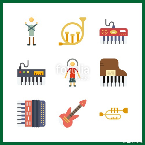 500x500 Performer Icon Vector Illustration Performer Set Electric