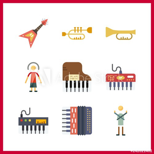 500x500 Performer Icon Vector Illustration Performer Set Piano