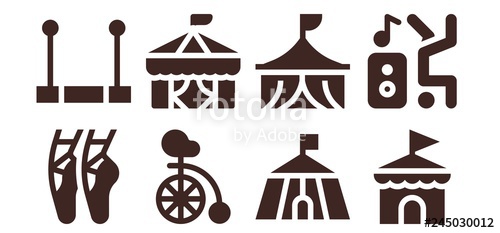 500x233 Performer Icon Set Stock Image And Royalty Free Vector