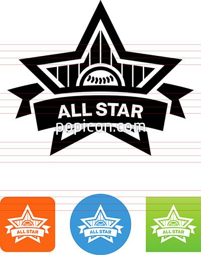 400x507 Baseball All Star Icon