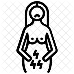 256x256 Period Cramps Icon Of Line Style