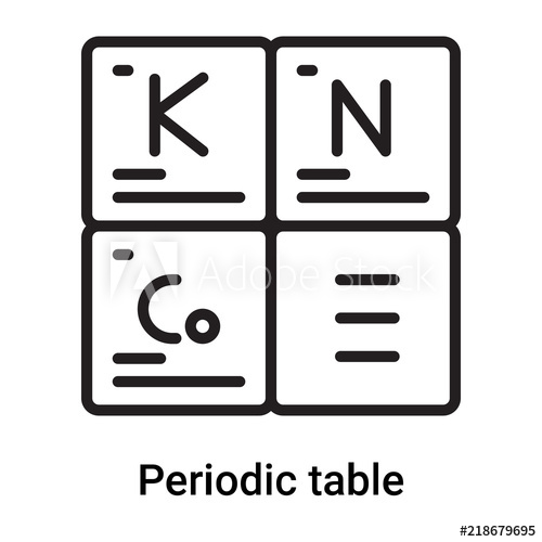 500x500 Periodic Table Icon Vector Isolated On White Background, Periodic