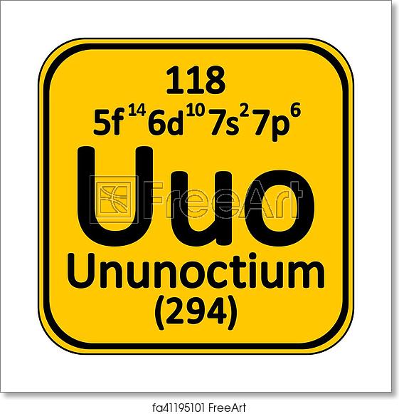 561x581 Free Art Print Of Periodic Table Element Ununoctium Icon Periodic