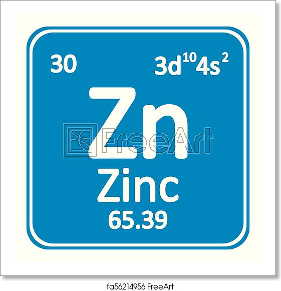 561x581 Free Art Print Of Periodic Table Element Zinc Icon Periodic Table