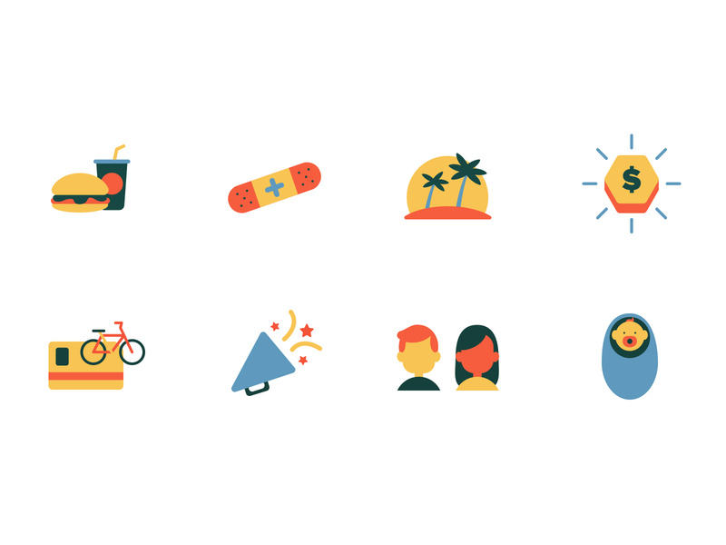 800x600 Employee Perks Icon Set
