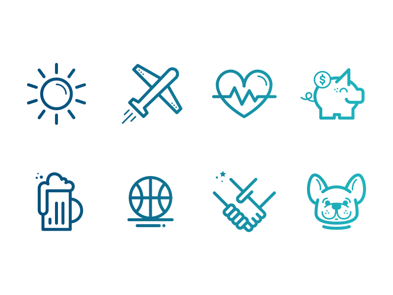 800x600 Employee Perks Icon Set