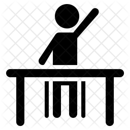 256x256 Student, Hand, Up, Answer, Permission, Stand, Standing, Position