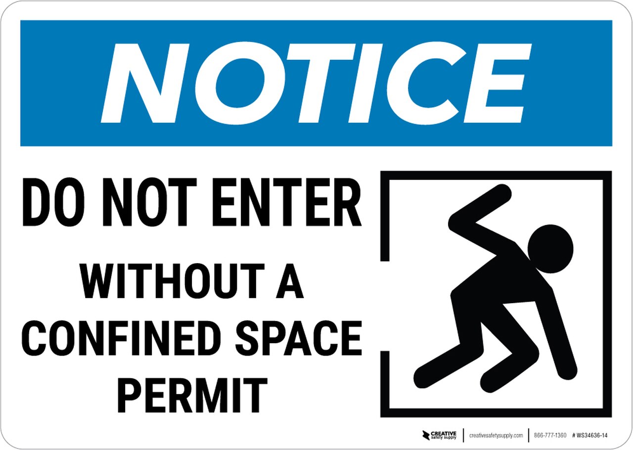 1280x910 Notice Do Not Enter Without Confined Space Permit Confined Person