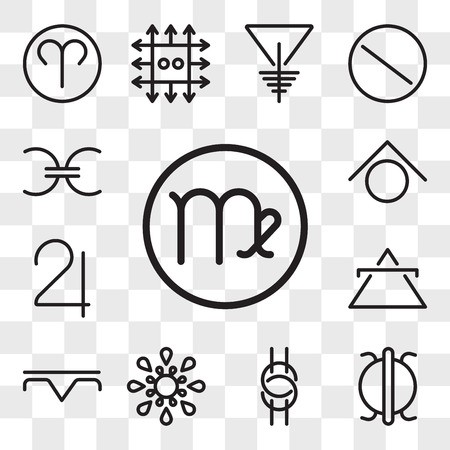 450x450 Set Of Transparent Editable Icons Such As Virgo, Perseverance
