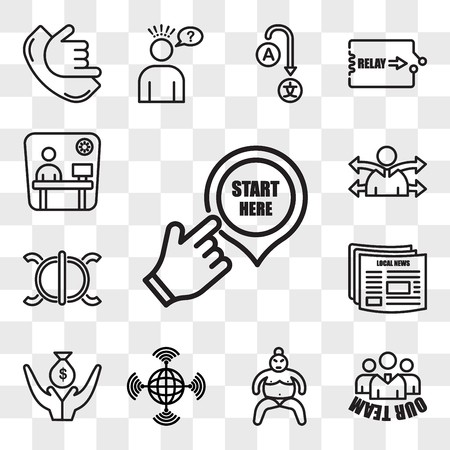 450x450 Set Of Transparent Editable Icons Such As Start Here, Our Team
