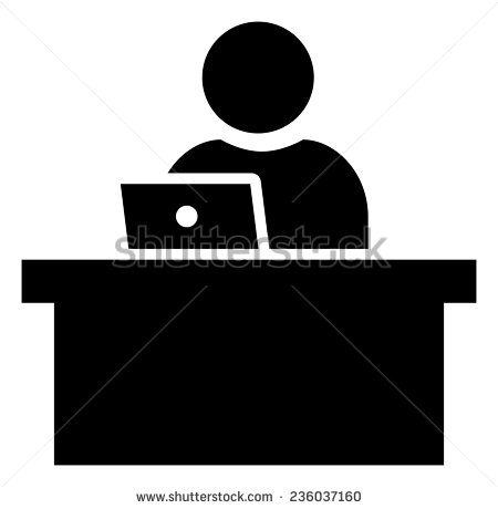 450x460 Person At Desk Icon