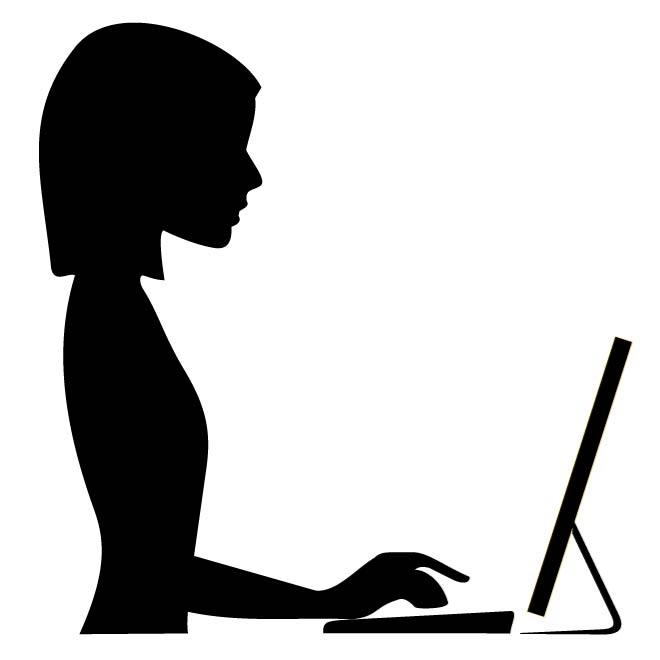 660x660 Woman Working On A Computer Free Vectors Ui Download