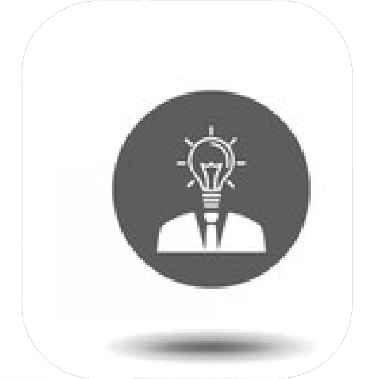 1440x1440 Idea Lamp Thinking Creatives And Person Head Vector Icon On Gray