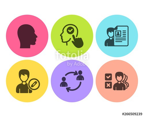 500x405 Edit Person, User Communication And Head Icons Simple Set Job