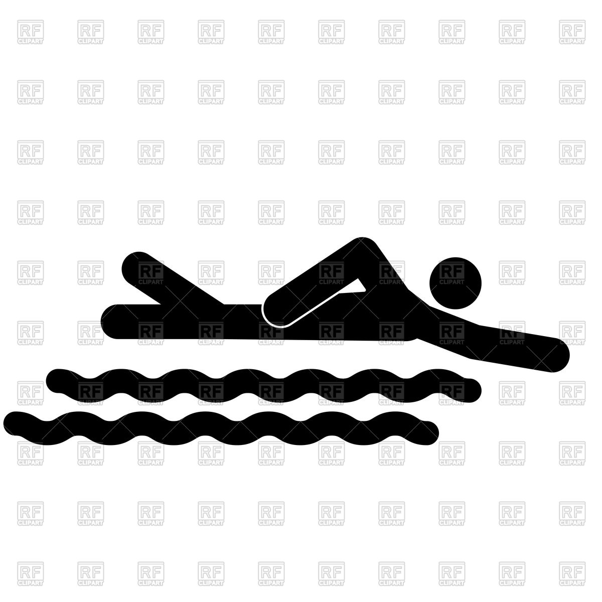 1200x1200 Swimming Person Icon Vector Image Of Sport And Leisure
