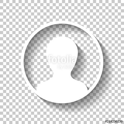500x500 Profile, Person In Circle White Icon With Shadow On Transparent