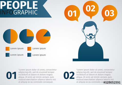 500x348 Multipurpose Infographic With Young Person Icon Element Buy This