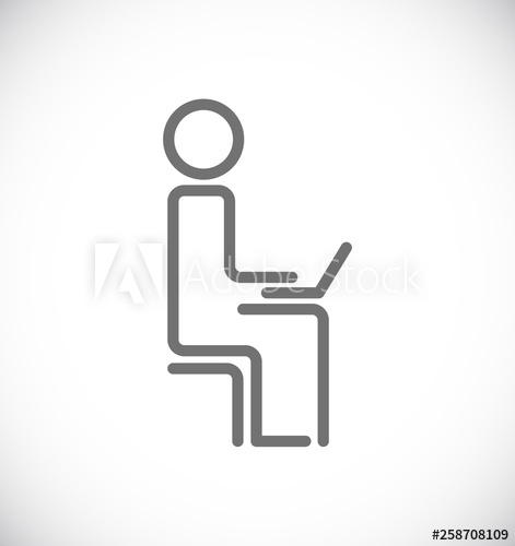 471x500 Person Working On Computer Icon