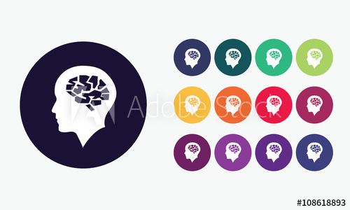 500x300 Human Brain Symbol Person Profile Icon