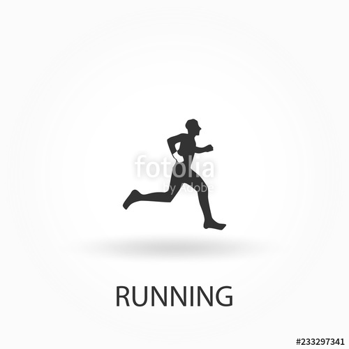 500x500 Runner Man Icon Running Man Vector Silhouette Run Concept