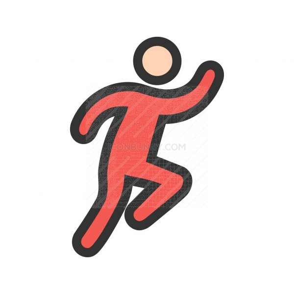 600x600 Running Person Line Filled Icon