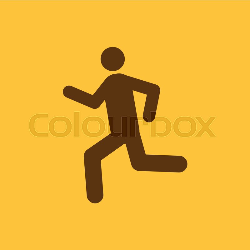 800x800 The Man Running Icon Run Symbol Flat Stock Vector Colourbox