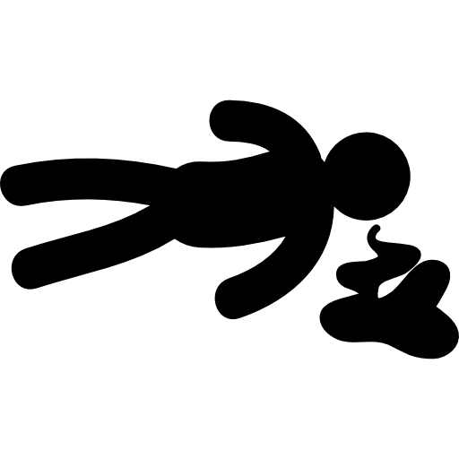 512x512 Nasty Lying Person Silhouette On Floor