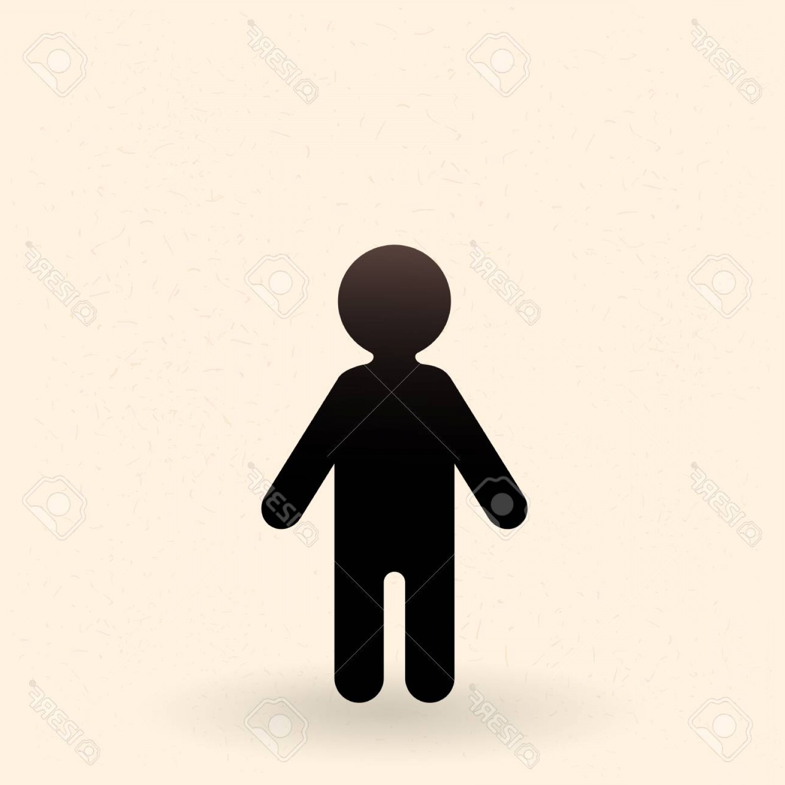 1560x1560 Photostock Vector Vector Single Black Silhouette Icon Male Person