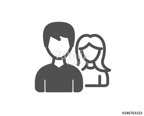 500x405 Group Icon Users Or Teamwork Sign Male And Female Person