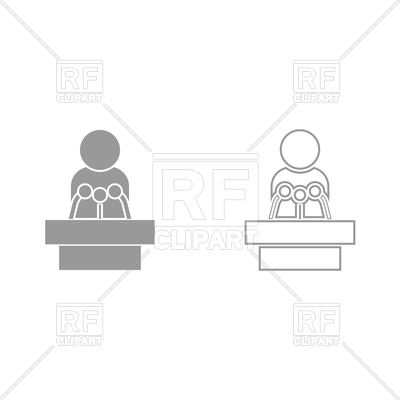 400x400 Man Speaking From The Rostrum Grey Set Icon Vector Image Of Icons