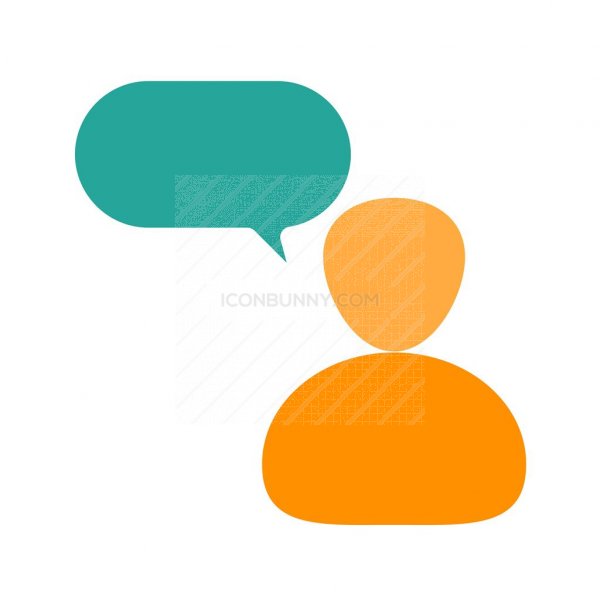 600x600 Person Speaking Flat Multicolor Icon