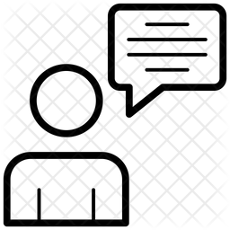 256x256 Person Speaking Icon Of Line Style