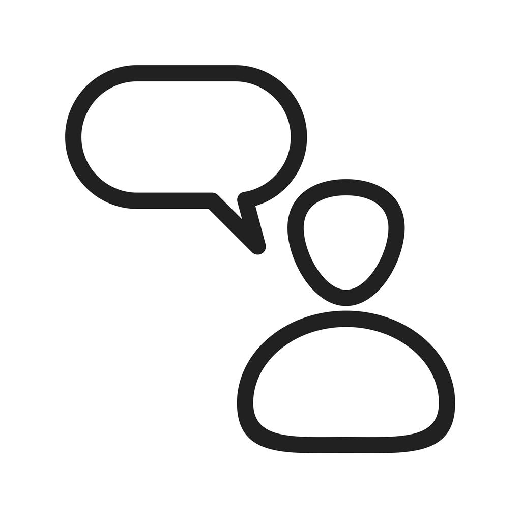 1024x1024 Person Speaking Line Icon