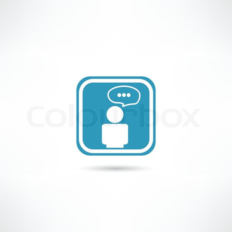 800x800 Person Speaking Icon Stock Vector Colourbox