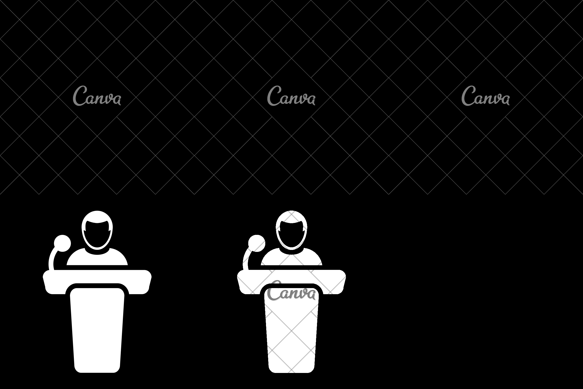 2400x1600 Public Speaking Icon Vector Male Person On Podium For Presentation