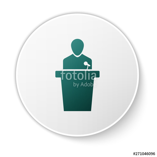 Green Speaker Icon Isolated On White Background Orator Speaking 500x500 Green Speaker Icon Isolated On White Background Orator Speaking