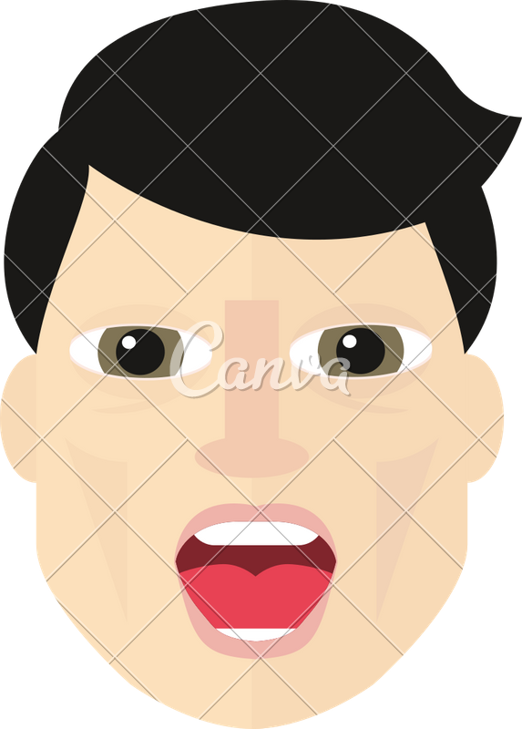 573x800 Happy Man Talking Graphic Icon