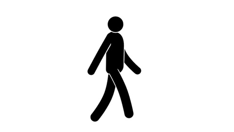 480x270 Icon Man Walk Cycle Video Clip